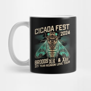 Entomology Cicada Lover Cicada Fest 2024 Broods XIX & XIII Mug